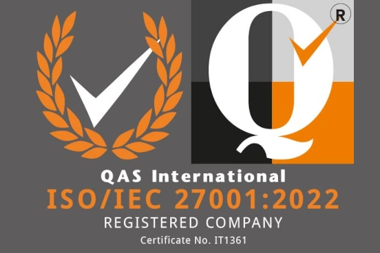 An image of Forrit's ISO certificate and it's number IT1361